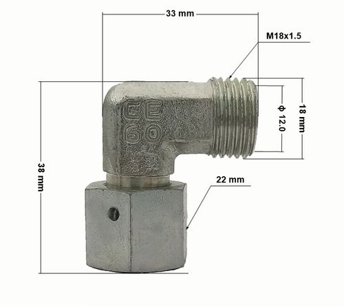 Kolanko nastawne rury fi12 ( 12L ) M18x1,5 na Arena.pl