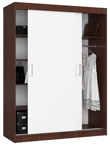 SZAFA PRZESUWNA 150 cm CLP MONO WENGE/BIAŁA na Arena.pl