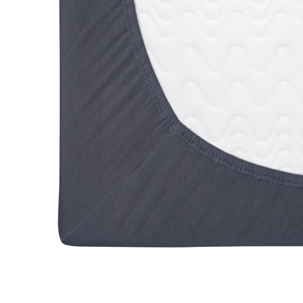 Prześcieradło z gumką jersey 160x200 BASIC grafit zdjęcie 4
