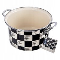 Garnek EMALIOWANY do gotowania tradycyjny na gaz indukcję 22 cm 4L