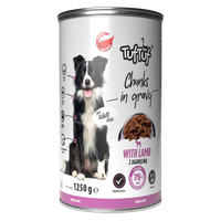 MOKRA KARMA DLA PSA TufTuf Puszka kawałki mięsne z jagnięciną 1250g