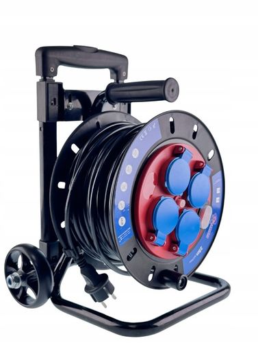 POLSKI PRZEDŁUŻACZ BĘBNOWY BUDOWLANY 3X2,5MM 25M NA WÓZKU STOJAK IP44 na Arena.pl