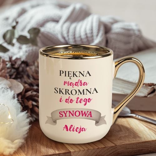 Prezent dla Synowej Kubek na Herbatę i Kawę z Osobistą Dedykacją Imienia na Arena.pl