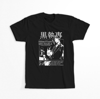 Koszulka Czarna Kuroshitsuji - WYBIERZ KOLOR KOSZULKI I FASON Męska M