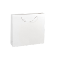 Torba papierowa , 38 x 10 x 35 cm, 15 szt. Kraftlux eko biała AWIH