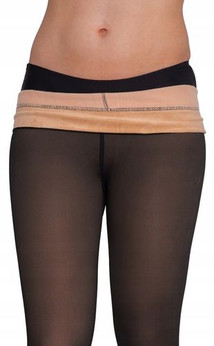 Ciepłe Rajstopy Grube Damskie Ocieplane Matowe Gładkie Zimowe Rajtuzy L/XL na Arena.pl