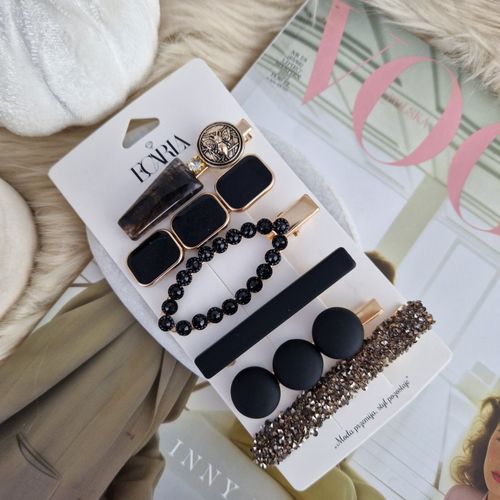 zestaw 6 sztuk zdobionych eleganckich spinek do włosów sp255cz na Arena.pl