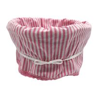 Koszyk Wiklinowy z Materiałową Wkładką Rękodzieło 24x13 cm Różowy