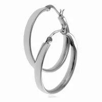 ELEGANCKIE SREBRNE KOLCZYKI KÓŁKA KÓŁECZKA 4MM 3CM RYNIENKI KREOLE KREOLKI