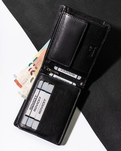 elegancki portfel męski ze skóry naturalnej - rovicky na Arena.pl