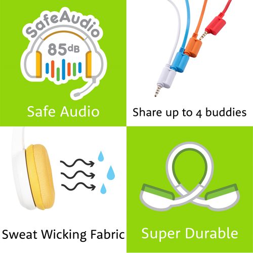 School+ Słuchawki dla Dzieci 3+ 85dB idealne do nauki zdalnej,zielone na Arena.pl