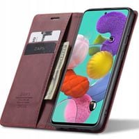 ELEGANCKIE ETUI Z KLAPKĄ SPACECASE WALLET SKÓRZANE DO GALAXY A51 + SZKŁO