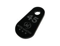 mocne zawieszki numerki do szatni, breloki do kluczy hotelowych 4x7cm