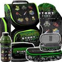 TORNISTER PIÓRNIK ZESTAW SZKOLNY 5-elem. DLA CHŁOPCA fana gry MINECRAFT