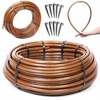 WĄŻ KROPLUJĄCY LINIA KROPLUJĄCA Z KOMPENSACJĄ 16mm 33cm 100M MOCNA SZPILKI