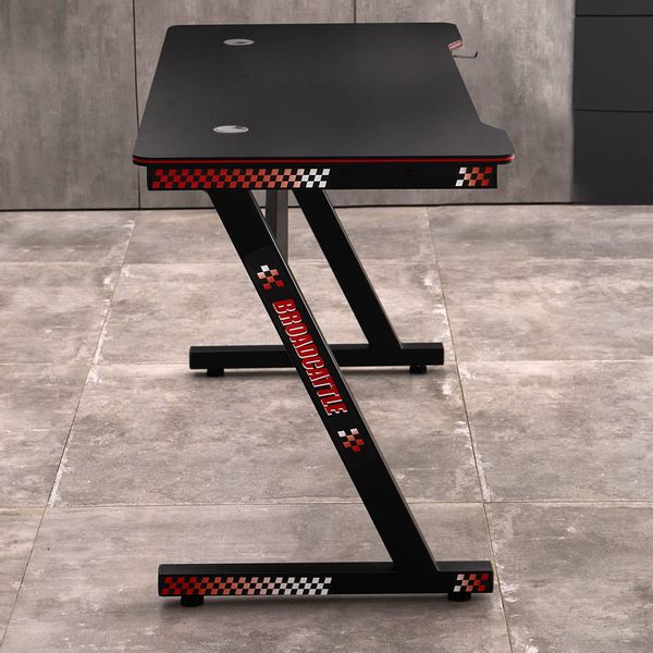 Biurko gamingowe komputerowe czarne zdjęcie 4