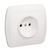 akord gniazdo 1-krotne b/u 16a ip20 białe - e131aa-kn045