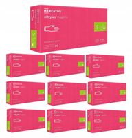 rękawice nitrylowe 100 szt. 7-s nitrylex magenta - 10 szt.