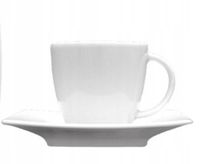 FILIŻANKA + SPODEK DO ESPRESSO LUBIANA VICTORIA BIAŁA 90 ML