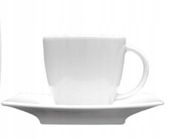 FILIŻANKA + SPODEK DO ESPRESSO LUBIANA VICTORIA BIAŁA 90 ML