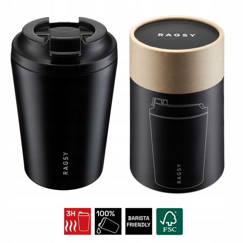 Kubek Termiczny ze stali nierdzewnej BPA FREE Simply Cup 340 ml - Black na Arena.pl