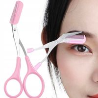 NOŻYCZKI DO PRZYCINANIA BRWI Z GRZEBIENIEM TRYMER GRZEBYK DO STYLIZACJI