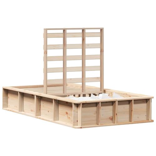 Ramka łóżka z przechowywaniem Brązowy 90 x 190 cm drewno na Arena.pl