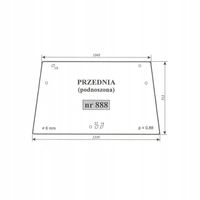 szyba przednia Deutz-Fahr Agroprima 4.31, 4.36, Agroxtra 3.57, DX 3.10