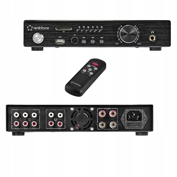 Wzmacniacz HiFi Bluetooth USB SD Pilot 2x 50W zdjęcie 2