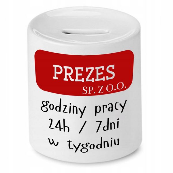 Dla Prezesa Viceprezes Skarbonka Prezes Sp Z. O.o Z Nadrukiem Ze Zdjęciem zdjęcie 1