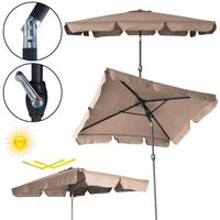 PARASOL OGRODOWY POCHYLNY KORBKA REGULOWANY PRZECIWSŁONECZNY DENVER BEŻOWY