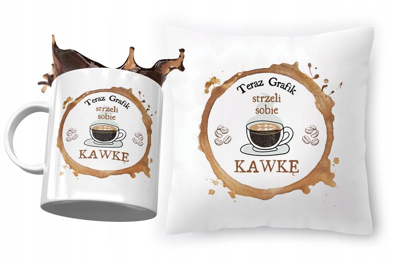 Zestaw Dla Grafika Poduszka + Kubek Na Prezent Z Nadrukiem Ze Zdjęciem zdjęcie 1