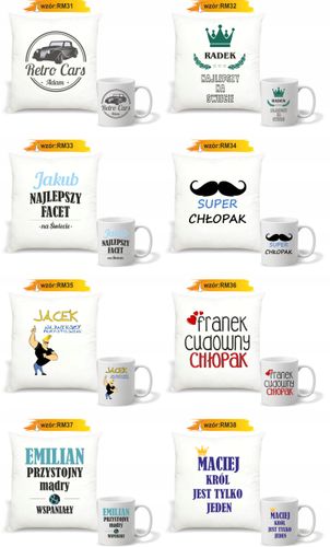 Zestaw PODUSZKA i KUBEK prezent DLA BABCI + zdjęcie twój napis IMIĘ na Arena.pl