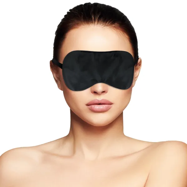 darkness basic black mask - satynowa, regulowana opaska na oczy zdjęcie 2