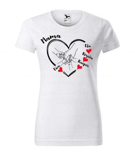 KOSZULKA DZIEŃ MAMY PREZENT DZIEŃ MATKI PERSONALIZOWANY Z IMIONAMI DZIECI M na Arena.pl