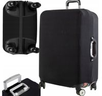 POKROWIEC OCHRONNY NA DUŻĄ WALIZKĘ PODRÓŻNĄ L ETUI BAGAŻ 70x47x30 CZARNY
