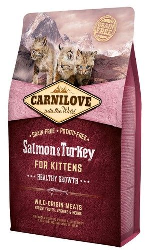 Carnilove Cat Salmon & Turkey for Kittens - łosoś i indyk 2kg na Arena.pl