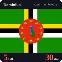 Karta eSIM Internet Dominika 5 GB na 30 dni - bez rejestracji