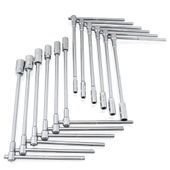 17462 Klucze nasadowe sześciokątne z uchwytem "T" 8-19mm 12elem.