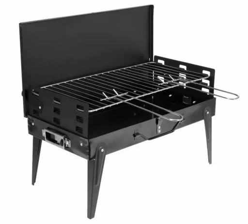 GRILL TURYSTYCZNY PRZENOŚNY W WALIZCE 42 x 22 CM + PRZYBORY DO GRILLOWANIA zdjęcie 4