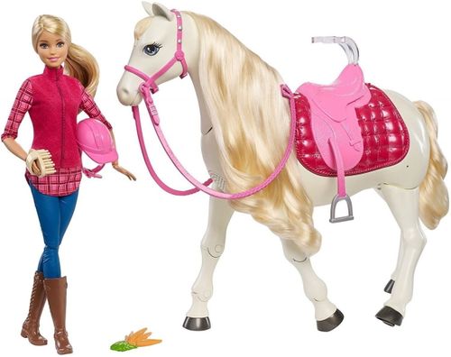 Barbie Interaktywny Koń + Lalka na Arena.pl