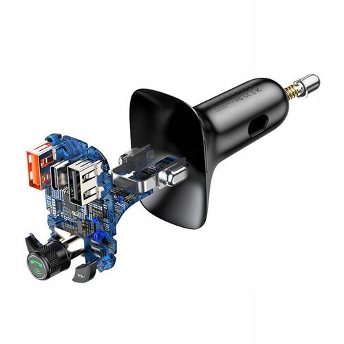 BASEUS TRANSMITER FM BLUETOOTH SZYBKA ŁADOWARKA 3x USB USB-C 36W PD QC 3.0 na Arena.pl