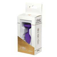 Star Collection - Purple Silicone Anal Plug S - Clear Stone