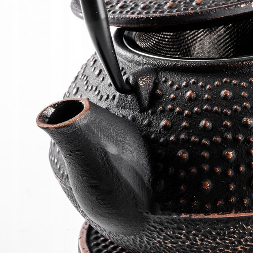 KADAX Czajnik Czarny 800ml Imbryk Żeliwny Do Herbaty Dzbanek + 4 Czarki na Arena.pl