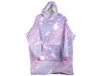 KOC BLUZA CIEPŁA OVERSIZE XXL 2W1 GRUBA FUTRZAK KOCOBLUZA Z KAPTUREM ŚWIECI