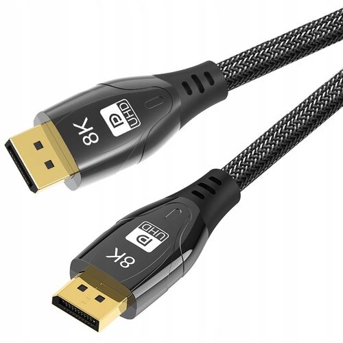 KABEL PRZEWÓD DISPLAYPORT 1.4 8K 60Hz 4K 240Hz 2m W OPLOCIE FREESYNC G-SYNC na Arena.pl