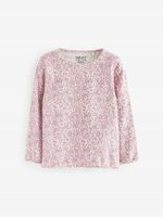 NEXT Zestaw 3x Różowe prążkowane bluzki z długim rękawem 4-5lat