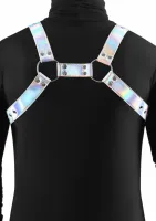 cosmo harness rogue - regulowany pas na klatkę piersiową, winyl, s/m