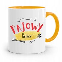 Dla Kelnera Kubek Żółty Fajowy Kelner Prezent Z Nadrukiem Ze Zdjęciem