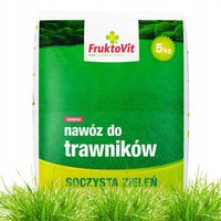 NAWÓZ DO TRAWNIKÓW TRAWY FRUKTOVIT PLUS NA 110m2 GĘSTA SOCZYSTA ZIELEŃ 5KG